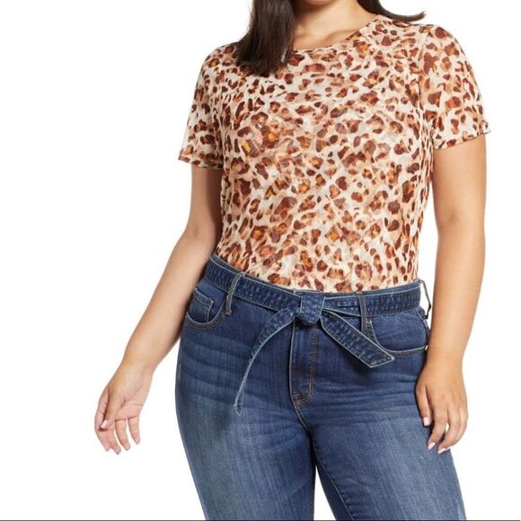 Mesh Leopard Print Top - Picture 5 of 12